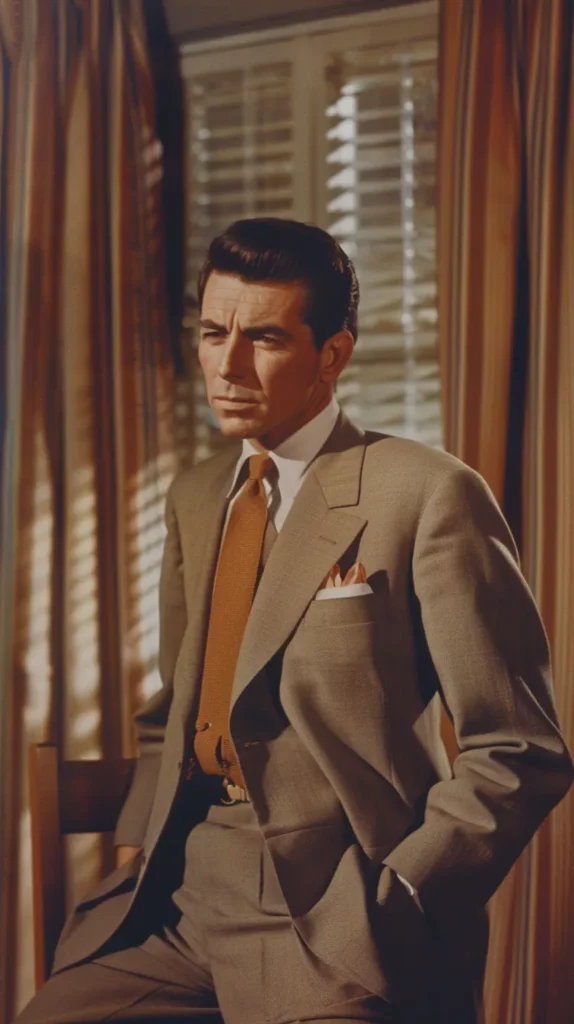 Young Ronald Reagan in his early career as an actor, in a classic Hollywood studio setting.