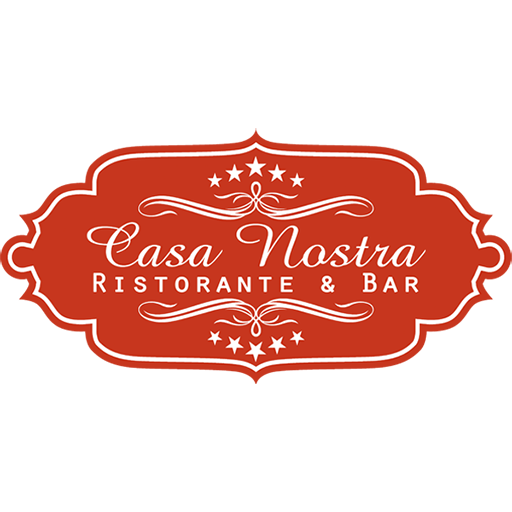 Red decorative logo reading “Casa Nostra Ristorante & Bar.”